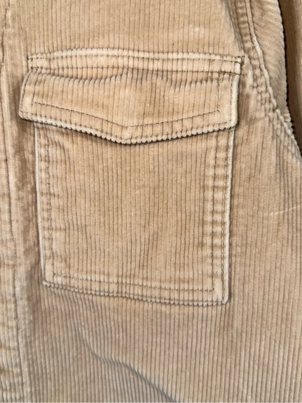 Vintage Women’s Ralph Lauren Tan Corduroy Zip Jacket Pockets crop - Picture 4 of 8